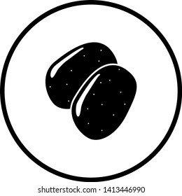 symbol of two shiny potatoes