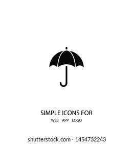 The symbol of an umbrella. The sign of an umbrella.