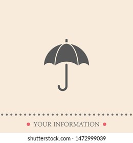 The symbol of an umbrella. The sign of an umbrella.