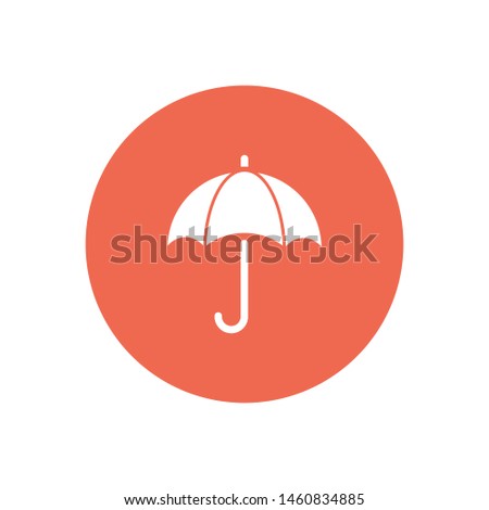 The symbol of an umbrella. The sign of an umbrella.