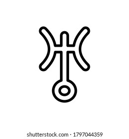 Symbol Uranus icon. Simple line, outline vector elements of esoteric icons for ui and ux, website or mobile application