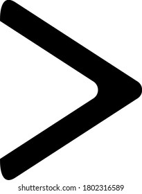 Symbol used on a button on electronic equipment to be used as a sign that music or video will start playing when pressed.