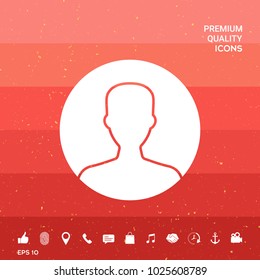 Symbol of User icon in circle. Profile Icon.