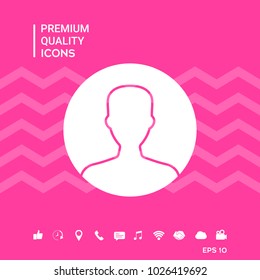 Symbol of User icon in circle. Profile Icon.