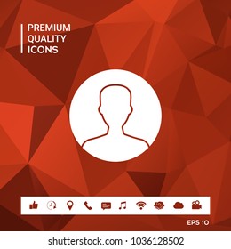 Symbol of User icon in circle. Profile Icon.