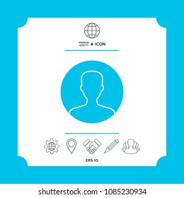 Symbol of User icon in circle. Profile Icon.