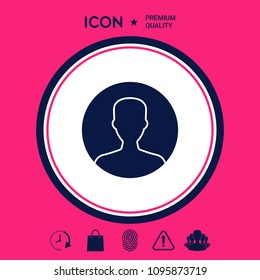 Symbol of User icon in circle. Profile Icon.