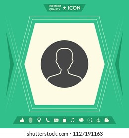 Symbol of User icon in circle. Profile Icon.