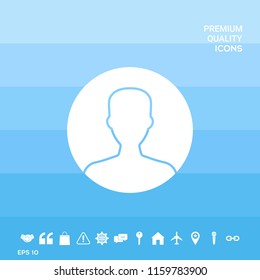 Symbol of User icon in circle. Profile Icon.