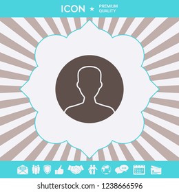 Symbol of User icon in circle. Profile Icon.