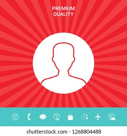 Symbol of User icon in circle. Profile Icon.