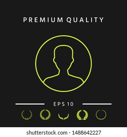 Symbol of User icon in circle. Profile line Icon, elements for your design