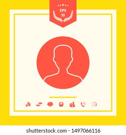 Symbol of User icon in circle. Profile Icon.