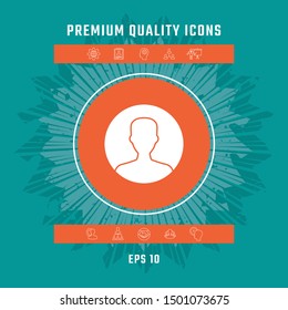 Symbol of User icon in circle. Profile Icon.