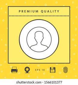 Symbol of User icon in circle. Profile line Icon, elements for your design