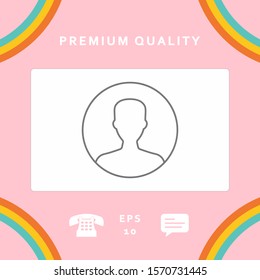 Symbol of User icon in circle. Profile line Icon, elements for your design