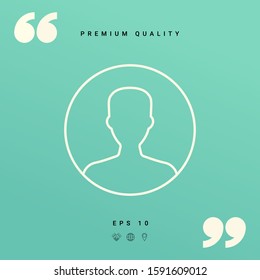 Symbol of User icon in circle. Profile line Icon, elements for your design