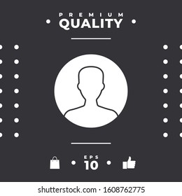 Symbol of User icon in circle. Profile Icon.
