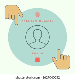 Symbol of User icon in circle. Profile line Icon, elements for your design