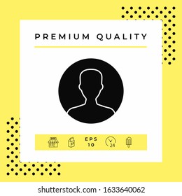 Symbol of User icon in circle. Profile Icon.