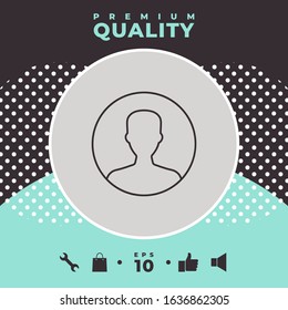 Symbol of User icon in circle. Profile line Icon, elements for your design