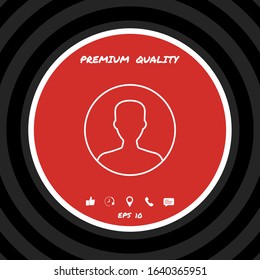 Symbol of User icon in circle. Profile line Icon, elements for your design