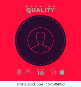 Symbol of User icon in circle. Profile line Icon, elements for your design