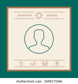 Symbol of User icon in circle. Profile line Icon, elements for your design