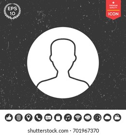 Symbol of User icon in circle. Profile Icon.