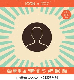 Symbol of User icon in circle. Profile Icon.