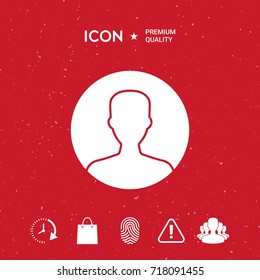 Symbol of User icon in circle. Profile Icon.