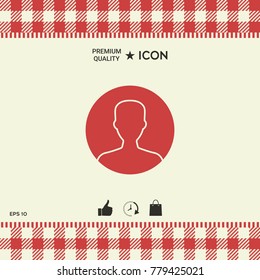 Symbol of User icon in circle. Profile Icon.