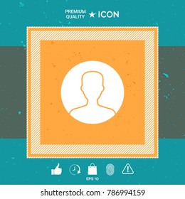 Symbol of User icon in circle. Profile Icon.