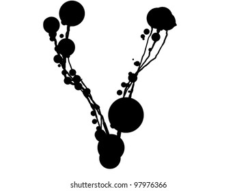 symbol V - Hand drawn vector abc