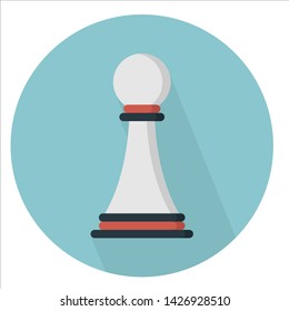 Symbol vector chess pawn icon on the website