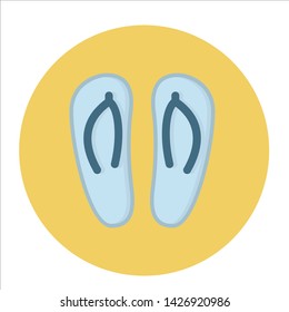 symbol vector flip-flops icon on the website