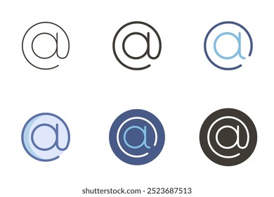 Beim Symbol-Vektorsymbol. E-Mail, online, Internet. Grafikelement für digitale Kommunikation.