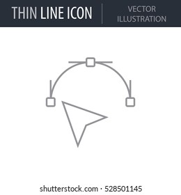 Symbol of Vector Illustration Thin line Icon of Design Thinking. Stroke Pictogram Graphic for Web Design. Quality Outline Vector Symbol Concept. Premium Mono Linear Beautiful Plain Laconic Logo