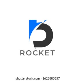 symbol vector of letter b motion rocket arrow geometric design