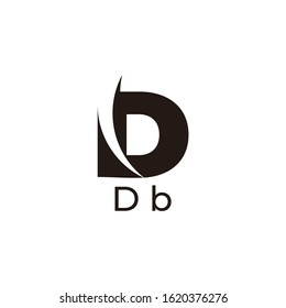 symbol vector of letter Db simple motion geometric design