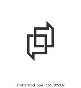 symbol vector of letter pd talk frame design