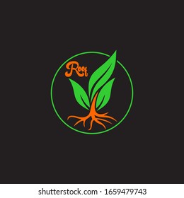 symbol vector of tree root curves colorful geometric design