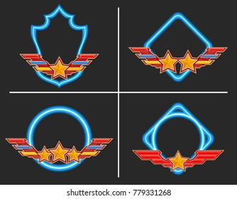 symbol vector for used to identify the military rank or pilot and other