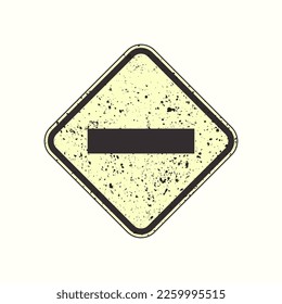 symbol vintage traffic signs vector