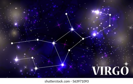 Symbol: Virgo Zodiac Sign. Vector Illustration. EPS10