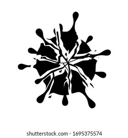 Symbol of viruses of microbes, bacteria smashed to smithereens on a white background. Virus Victory Concept, Covid 19, Coronavirus 