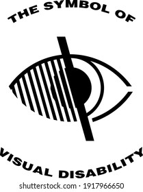 Símbolo de tablero de anuncios de discapacidad visual