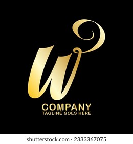 Symbol W letter logo on white background, can be used for art companies, sports, etc