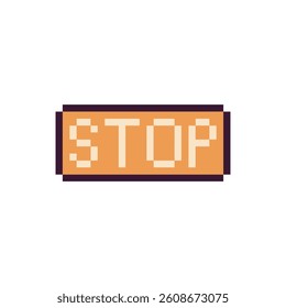 symbol warning sign pixel art