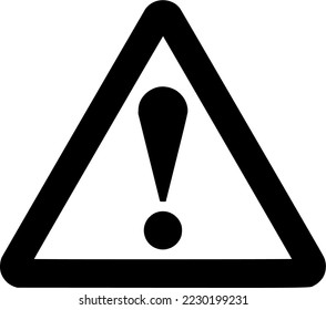 symbol or warning sign
punctuation ! in the triangle
usually used for notifications to people